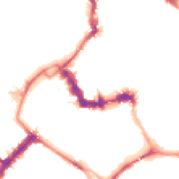 Night-time road noise heatmap for YO1 6JD