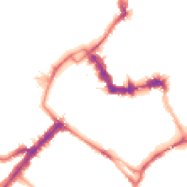 Night-time road noise heatmap for YO1 6LJ