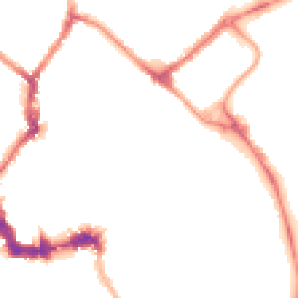 Night-time road noise heatmap for YO1 7BD