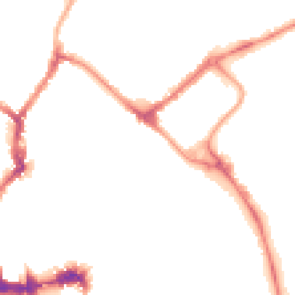 Night-time road noise heatmap for YO1 7BT