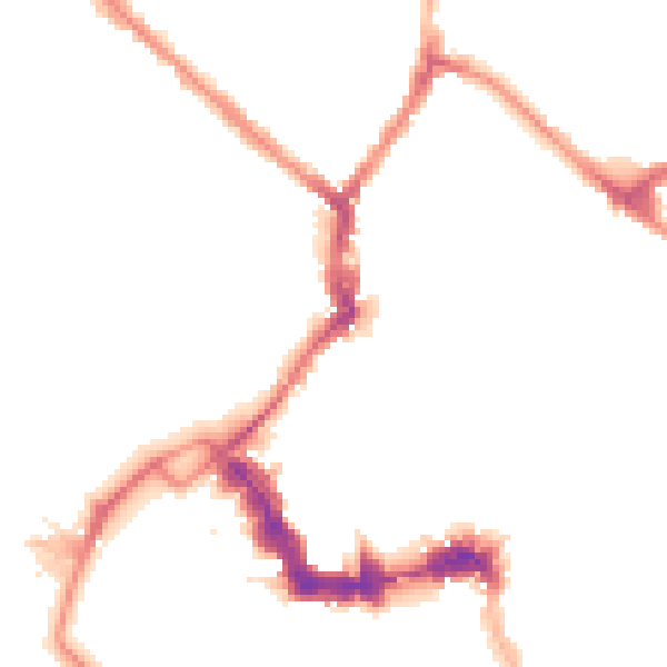 Night-time road noise heatmap for YO1 7DT