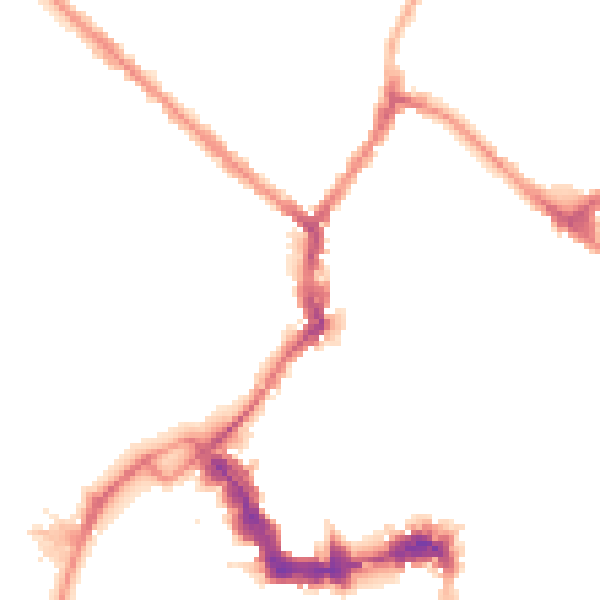 Night-time road noise heatmap for YO1 7HF
