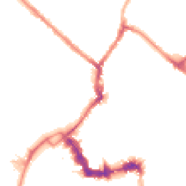 Night-time road noise heatmap for YO1 7HN