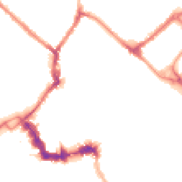 Night-time road noise heatmap for YO1 7HU
