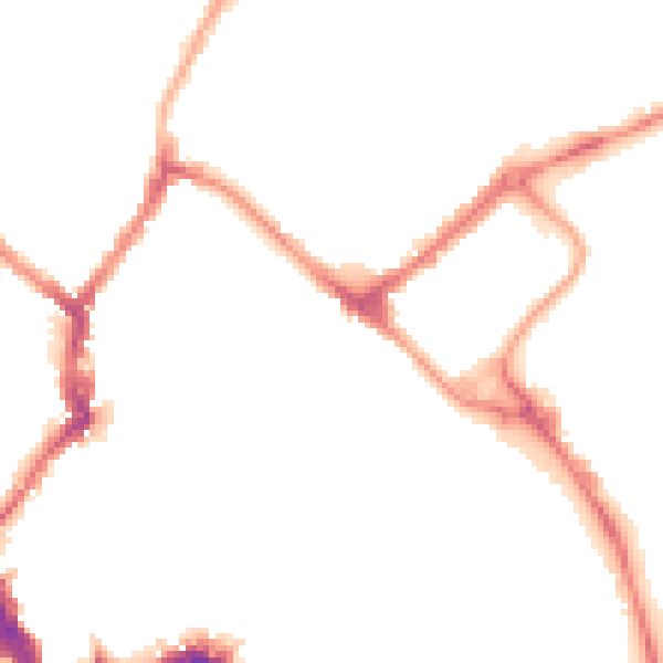 Night-time road noise heatmap for YO1 7JP