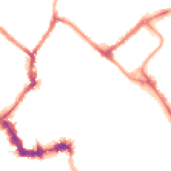 Night-time road noise heatmap for YO1 7LF