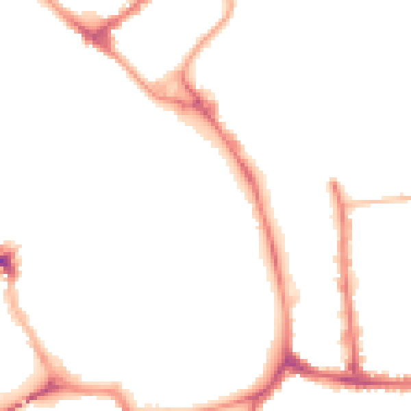 Night-time road noise heatmap for YO1 7ND