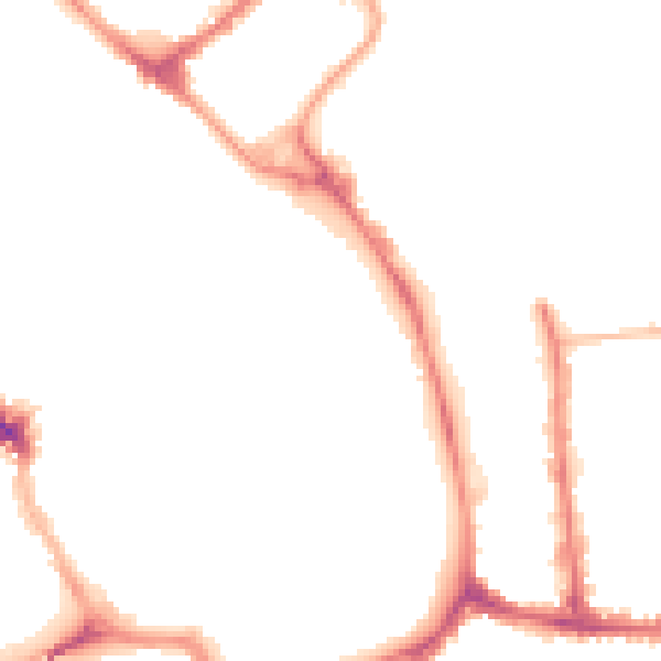 Night-time road noise heatmap for YO1 7NF