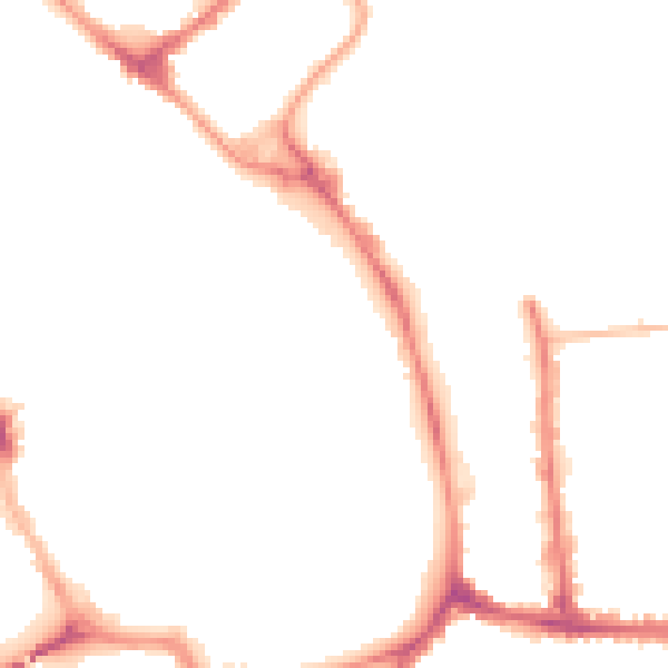 Night-time road noise heatmap for YO1 7NG