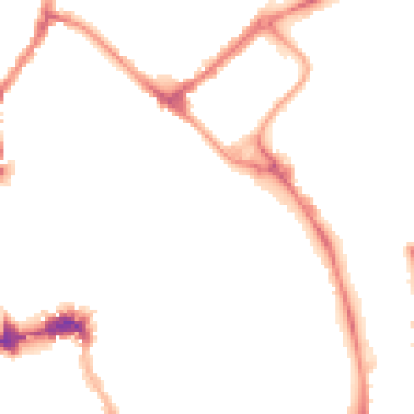 Night-time road noise heatmap for YO1 7PJ
