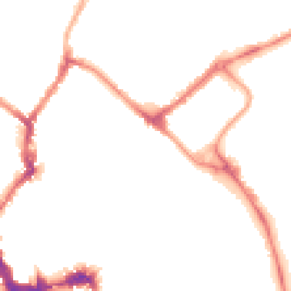 Night-time road noise heatmap for YO1 7QB
