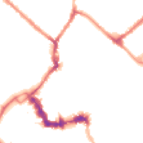 Night-time road noise heatmap for YO1 8AS