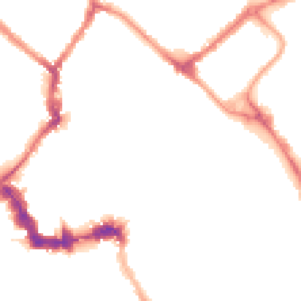 Night-time road noise heatmap for YO1 8BH