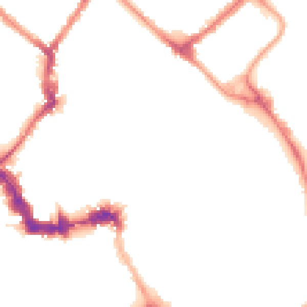 Night-time road noise heatmap for YO1 8BP
