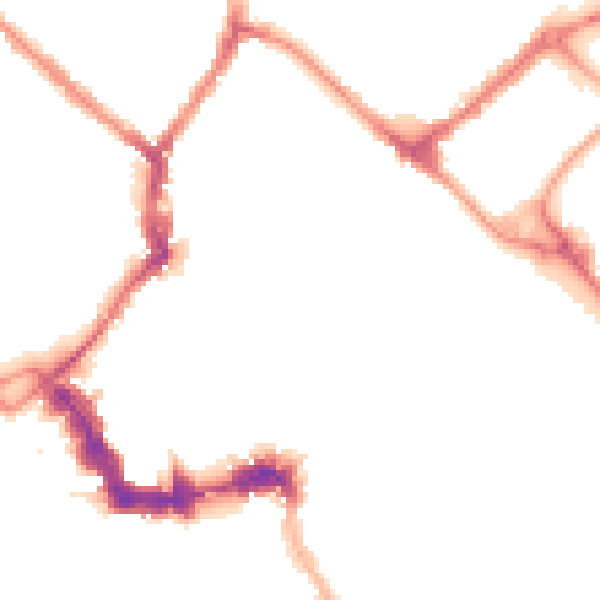 Night-time road noise heatmap for YO1 8HX