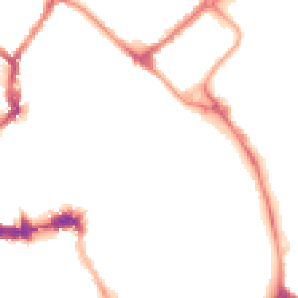 Night-time road noise heatmap for YO1 8NQ