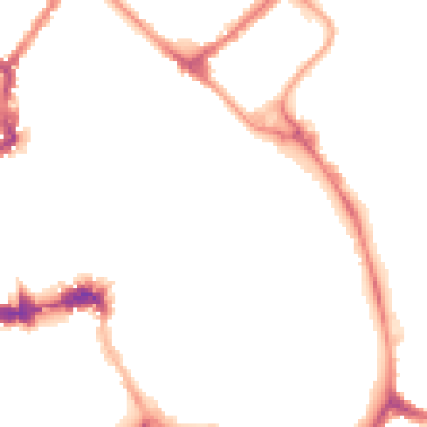 Night-time road noise heatmap for YO1 8NW