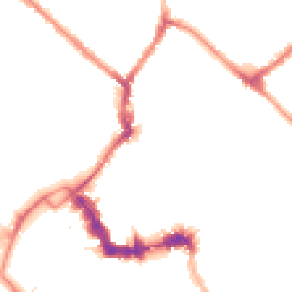 Night-time road noise heatmap for YO1 8QF