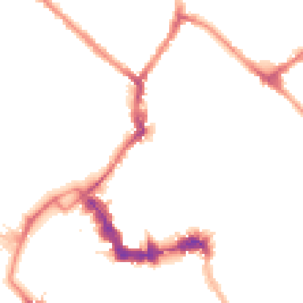 Night-time road noise heatmap for YO1 8QG
