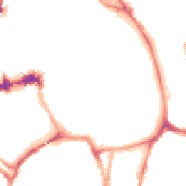Night-time road noise heatmap for YO1 9AA
