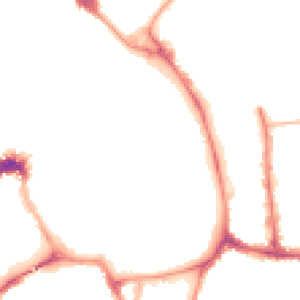 Night-time road noise heatmap for YO1 9AE