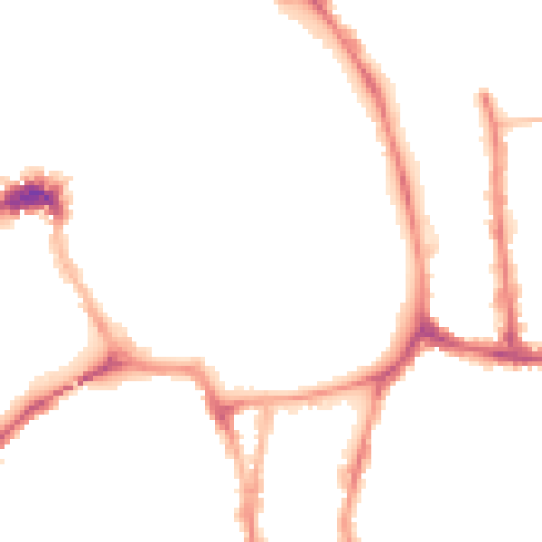 Night-time road noise heatmap for YO1 9QA