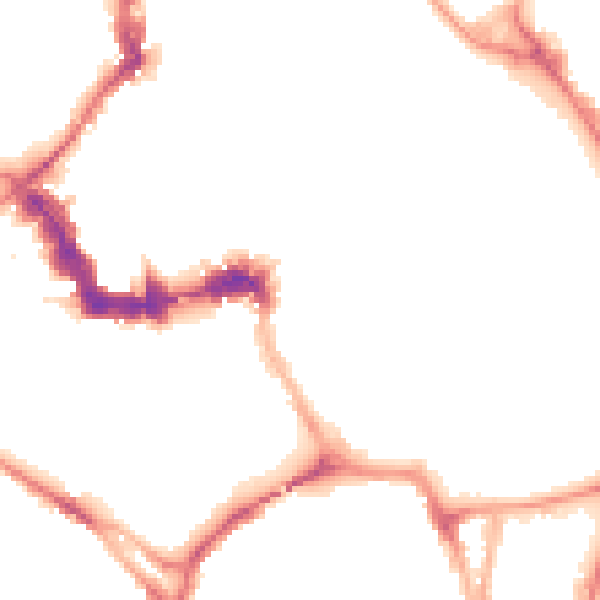 Night-time road noise heatmap for YO1 9RN