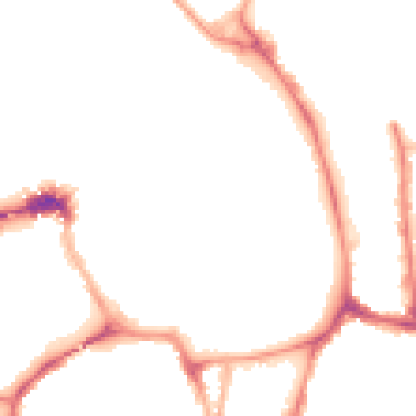 Night-time road noise heatmap for YO1 9SG