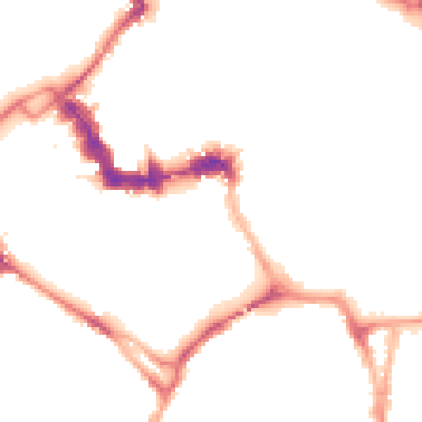 Night-time road noise heatmap for YO1 9SL
