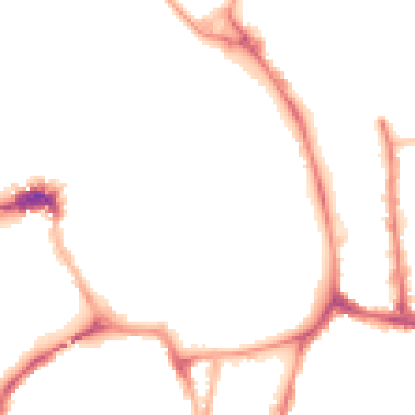 Night-time road noise heatmap for YO1 9SU