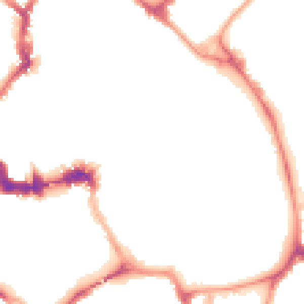 Night-time road noise heatmap for YO1 9TA