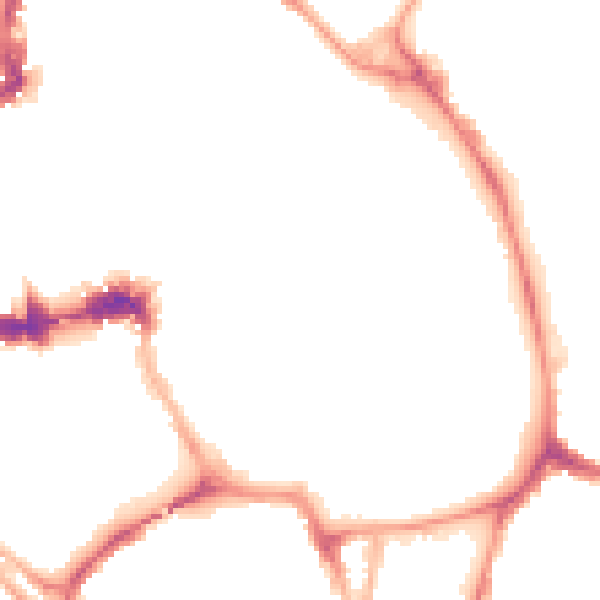 Night-time road noise heatmap for YO1 9TB