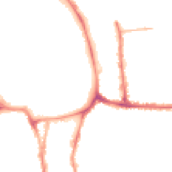 Night-time road noise heatmap for YO1 9UD