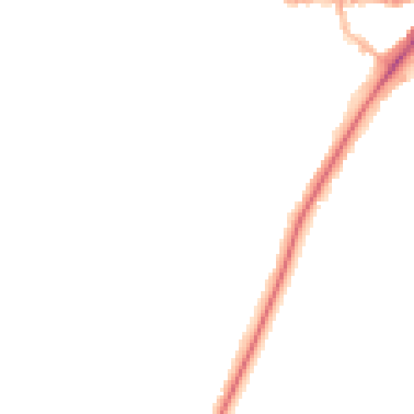Night-time road noise heatmap for YO24 1DT