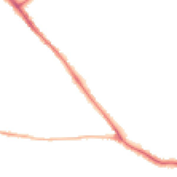 Night-time road noise heatmap for YO26 4AE