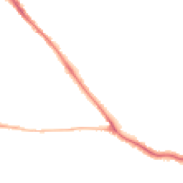 Night-time road noise heatmap for YO26 4GL
