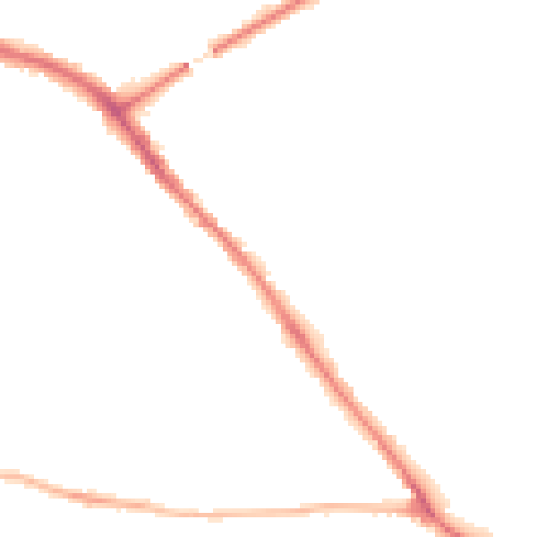 Night-time road noise heatmap for YO26 4QS