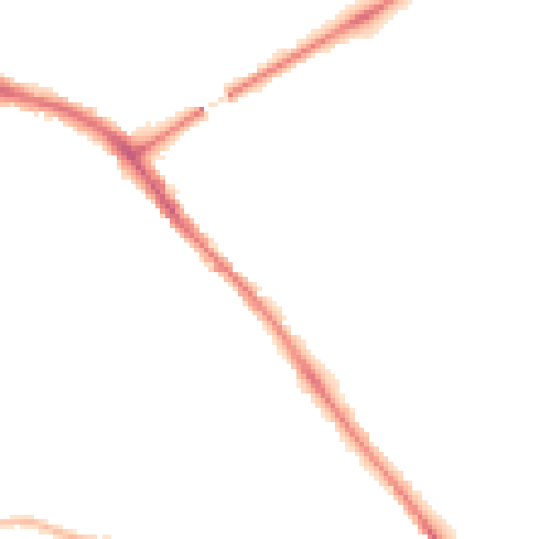Night-time road noise heatmap for YO26 4QT