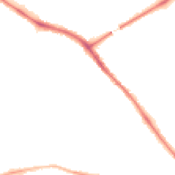 Night-time road noise heatmap for YO26 4RU