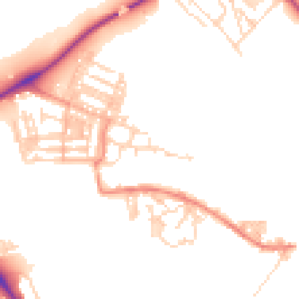 Daytime road noise heatmap for YO26 4UX