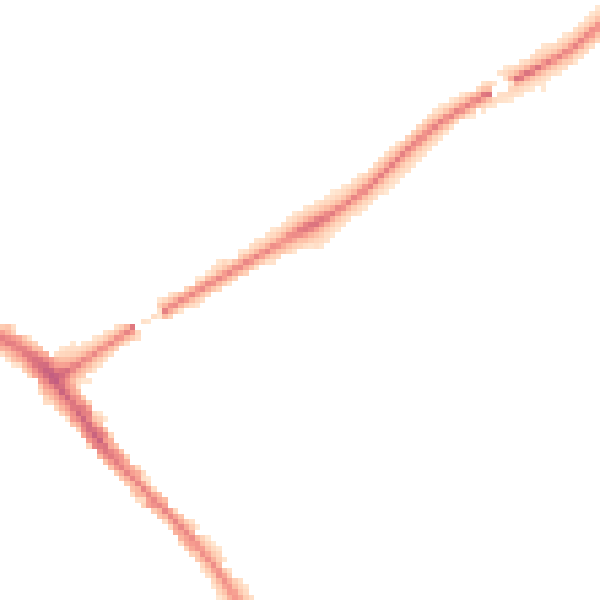 Night-time road noise heatmap for YO26 4XY