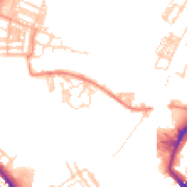 Daytime road noise heatmap for YO26 4ZL