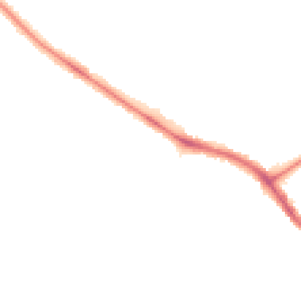 Night-time road noise heatmap for YO26 5JB