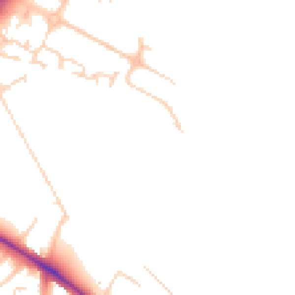 Daytime road noise heatmap for YO26 6BJ