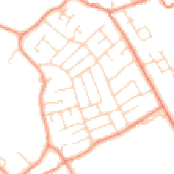 Daytime road noise heatmap for YO26 6HL