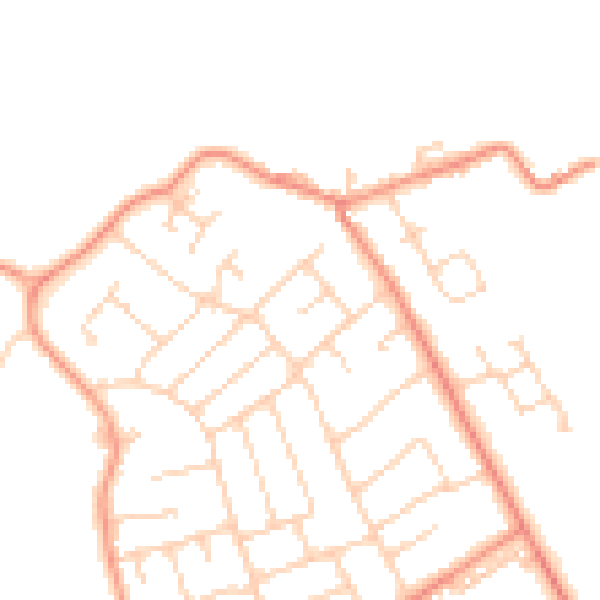 Daytime road noise heatmap for YO26 6HP