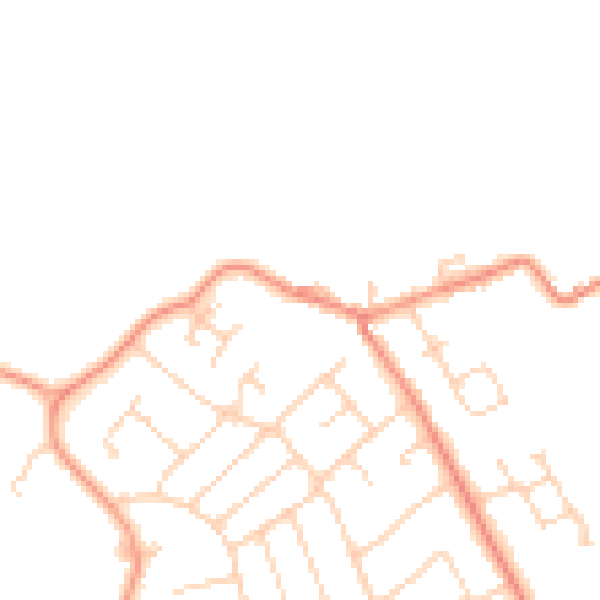 Daytime road noise heatmap for YO26 6HS