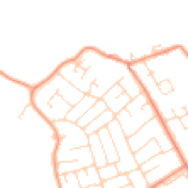 Daytime road noise heatmap for YO26 6JH