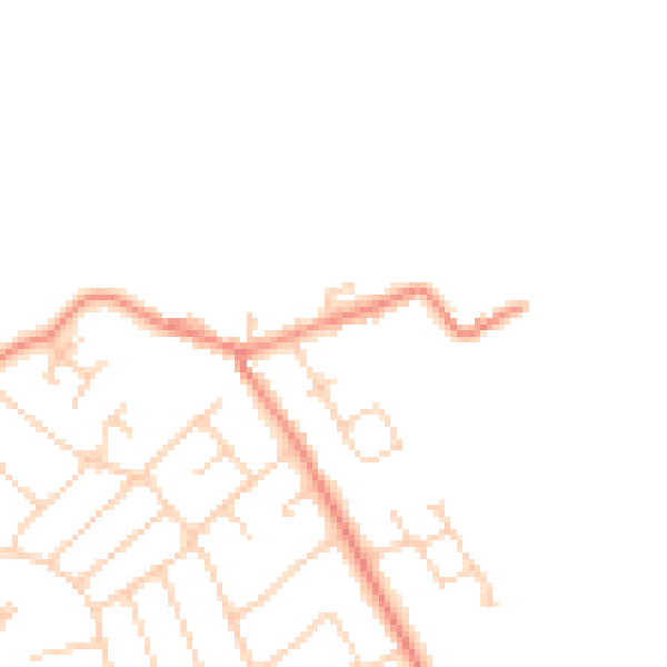 Daytime road noise heatmap for YO26 6LB