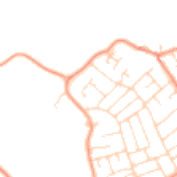 Daytime road noise heatmap for YO26 6LH